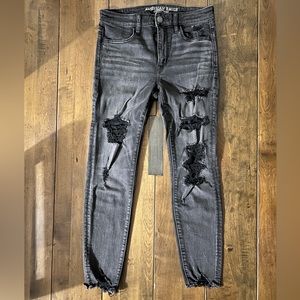 American Eagle Outfitters Black Denim | Hi-Rise Jegging, Super Stretch | Size 8